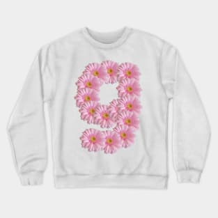 Letter g Pink Gerbera Daisy Crewneck Sweatshirt